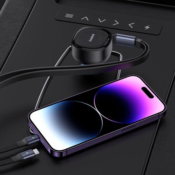 Produktbild Baseus Car Charger Enjoyment USB-C with USB-C cable and Lightning  60W