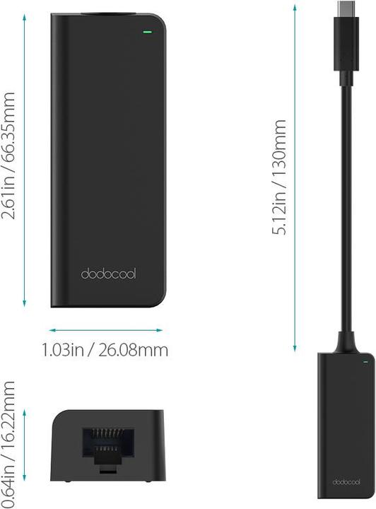 Immagine prodotto Dodocool Dc34b (RJ45, 6.64 cm)
