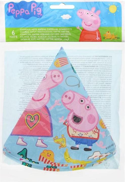 Image du produit Amscan Chapeaux de fête Peppa Pig, 6 pièces