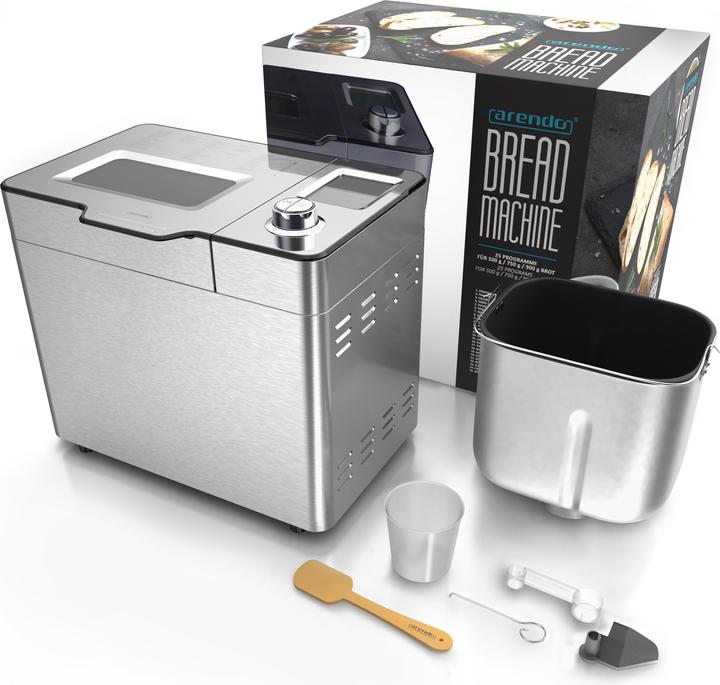 Productafbeelding Arendo Broodbakmachine, 25 programma's, 550 W, broodbakmachine, automatisch ingrediëntencompartiment