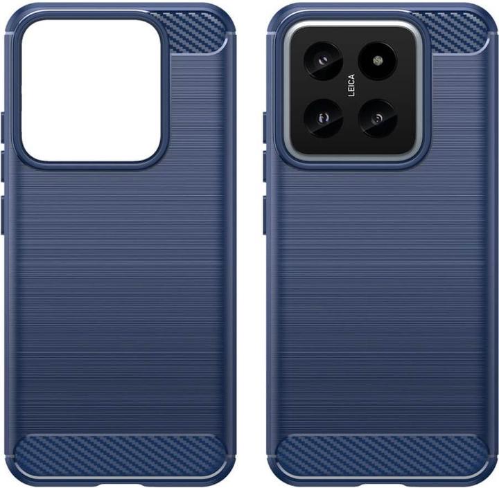 Produktbild Cover-Discount Xiaomi 14 - Metall Carbon Look Hülle blau (Xiaomi 14)