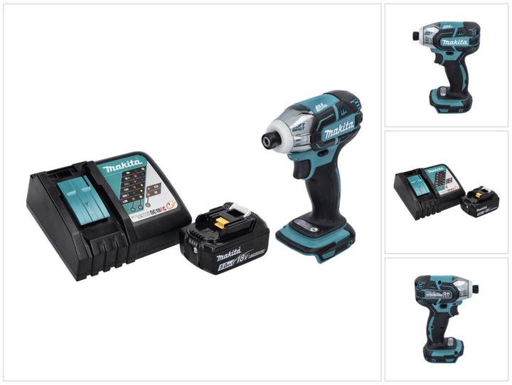 Actual product image Makita DTS 141 RT1 Battery impulse wrench 18 V 40 Nm 1/4" Brushless + 1x battery 5.0 Ah + charger (Rechargeable battery operated)
