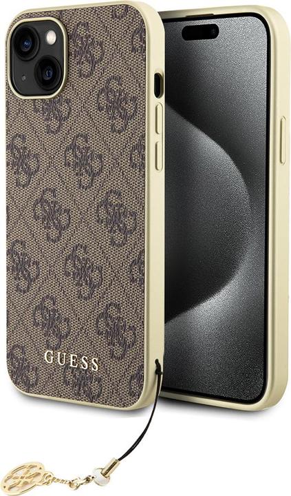 Immagine prodotto Guess GUHCP15MGF4GBR iPhone 15 Plus 6,7" brązowy/marrone Custodia rigida 4G Charms Collection (Apple iPhone 15 Plus, Apple iPhone 14 Plus)
