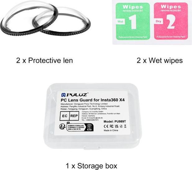 Immagine prodotto Puluz For Insta360 X4 Rotation PC Lens Guard Protective Cover (Transparent) (X4)
