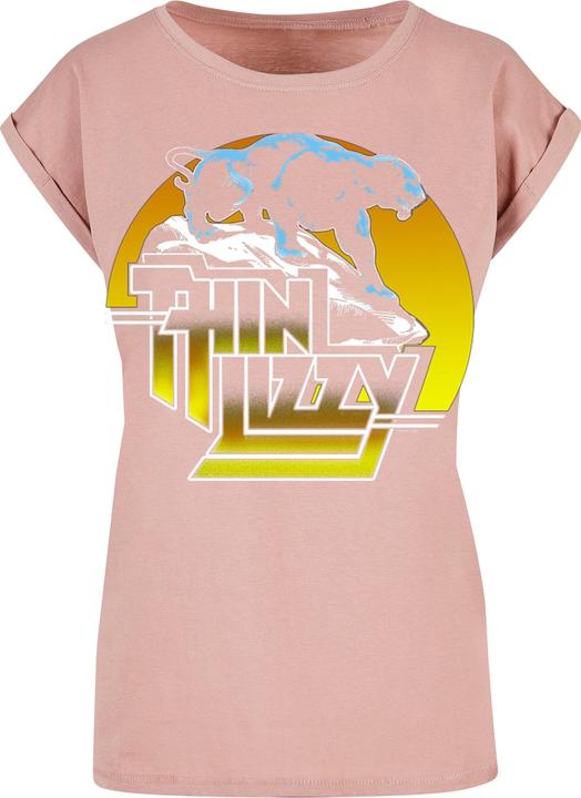 Actual product image Merchcode Ladies Thin Lizzy - TL Panther Extended Shoulder Tee - 181491 (S)