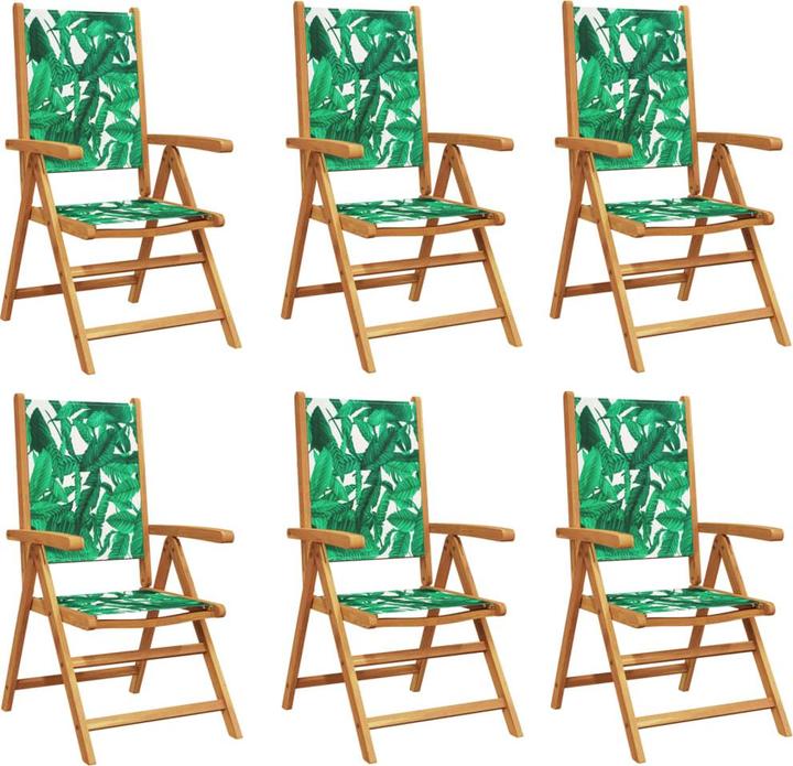 Produktbild VidaXL Gartenstühle Verstellbar 6 Stk. Stoff und