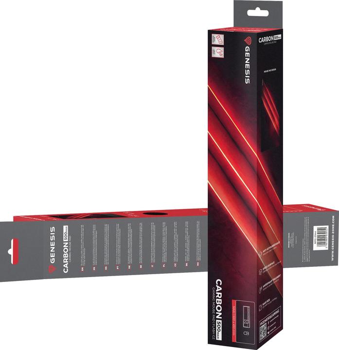 Actual product image Genesis Pelė Pad Carbon 500 MAXI FLASH G2 Edition, Multicolor, 450 x 900 x 2.5 mm