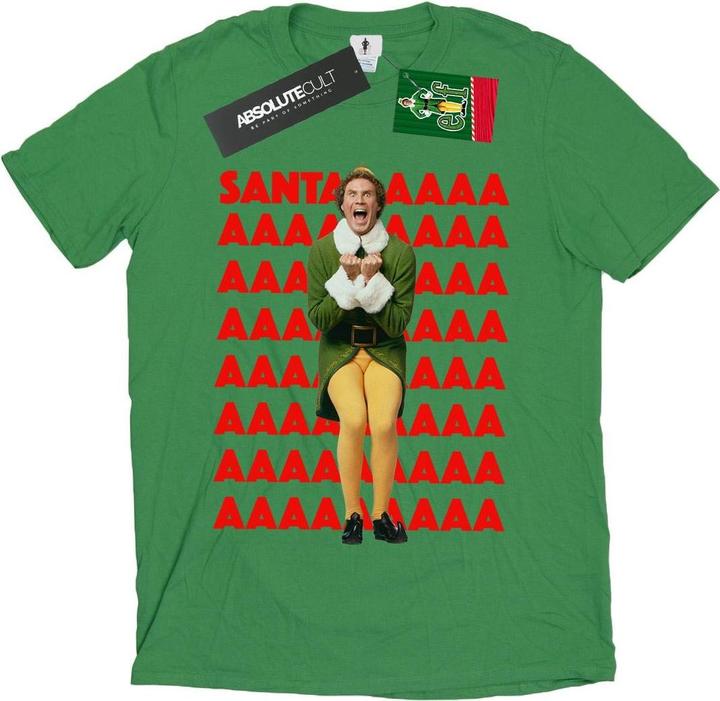Elf Buddy Santa Scream TShirt (L)
