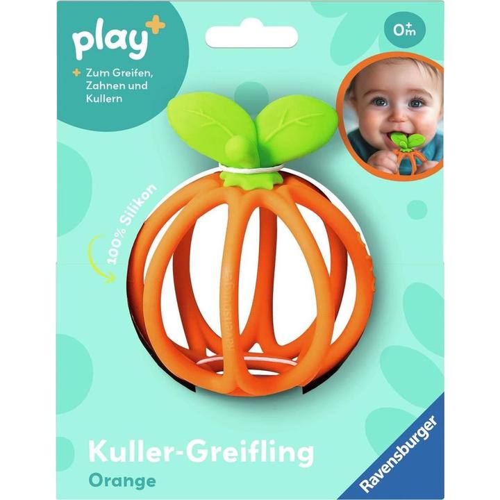 Image du produit Ravensburger Play+ Teether Gripper : Orange - aide à la dentition, jouet en silicone pour bébé à partir de 0 mois