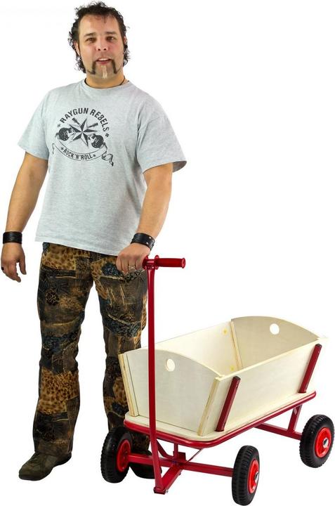 Produktbild Dema Holz Handwagen Handkarre Bollerwagen Transportwagen L 725 FUN mit PU Bereifung