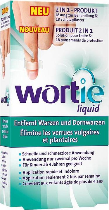 Actual product image Wortie Liquid wart remover in liquid form (Foot cream & foot gel)