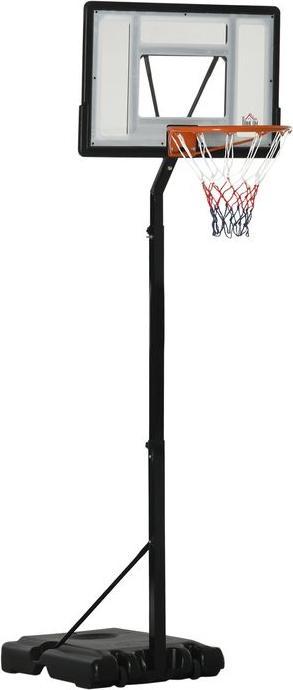 Swisshandel24 Basketballständer mit Rädern rollbar 260-310 cm höhenverstellbar Basketballkorb mit Ständer