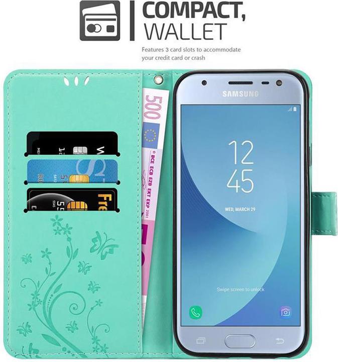 Image du produit Cadorabo Couverture du livre de fleurs (Samsung Galaxy J3 (2017))