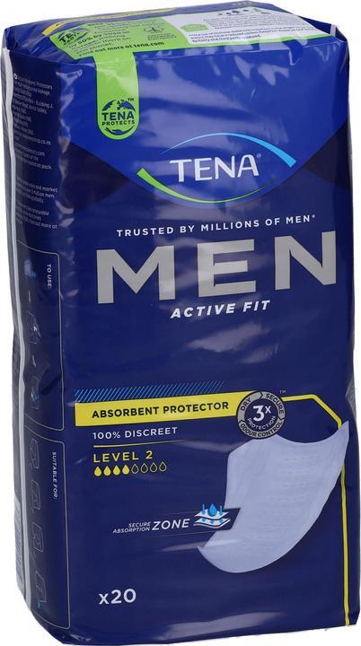 Immagine prodotto Tena Cuscinetti MEN per l'incontinenza vescicale livello 2 (20 x, Normale)
