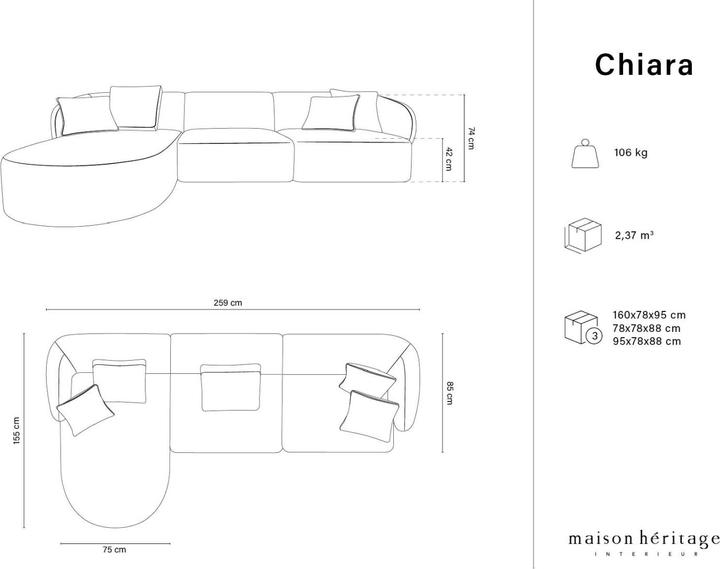 Produktbild Maison Heritage Chiara (Ecksofa, Modular Sofa)