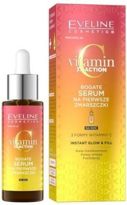 Actual product image Eveline VITAMIN C 3XACTION Serum na noc drop (30 ml)