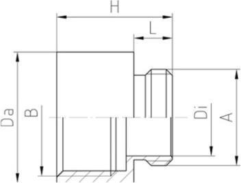 Produktbild Jacob Erhöhung Aussengewinde PG13,5 Innengewinde PG16Messing