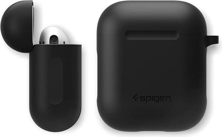 Image du produit Spigen Custodia Silicone Fit Airpods Black (Sac pour écouteurs)