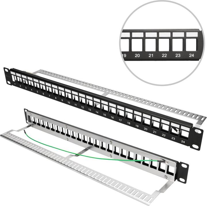 Actual product image Extralink 24 PORT STP 19//" MODULAR PATCHPANEL