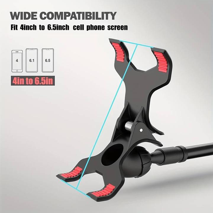 Produktbild PhoneLook Flexibler und bewegbarer Handyhalter 1.3 Meter mit Universalklammer für Tischkante