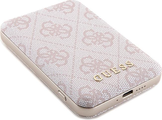 Actual product image Guess Zestaw GUBPM5P15L4GEMGP iPhone 15 Pro 6.1" hardcase + Powerbank 5000mAh MagSafe różowy/pink 4G (Apple iPhone 15 Pro)