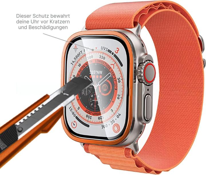 Immagine prodotto Hermex Apple Watch Ultra 2 49mm vetro protettivo dello schermo con cornice in acciaio inossidabile