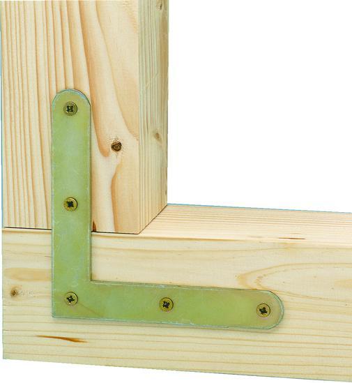 Immagine prodotto GAH Staffa angolare lunghezza 120 x 120 mm larghezza 20 mm spessore 2 mm acciaio galv. zincato film (Angoli, 20 pz.)