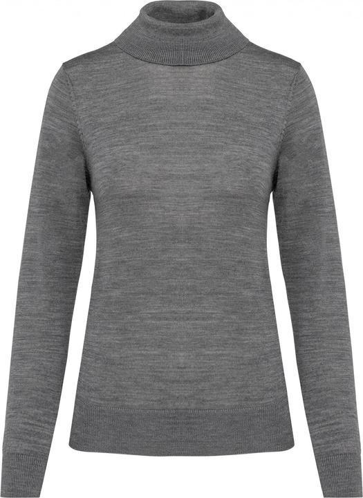 Kariban Merino-Pullover mit Rollkragen, Damen