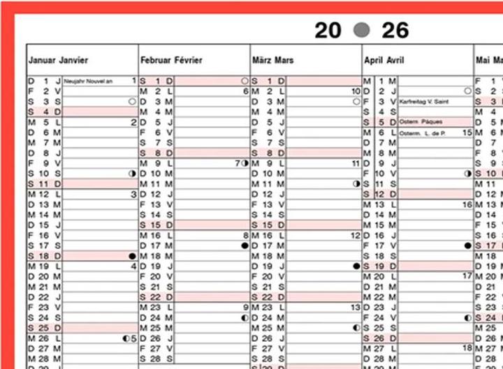 Produktbild Simplex Tafelkalender (A5, Kein Einband, Deutsch, Französisch)