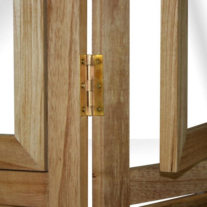 Produktbild Greendeco 3 fach Paravent Raumteiler Holz Trennwand in natur Foto Fotowand