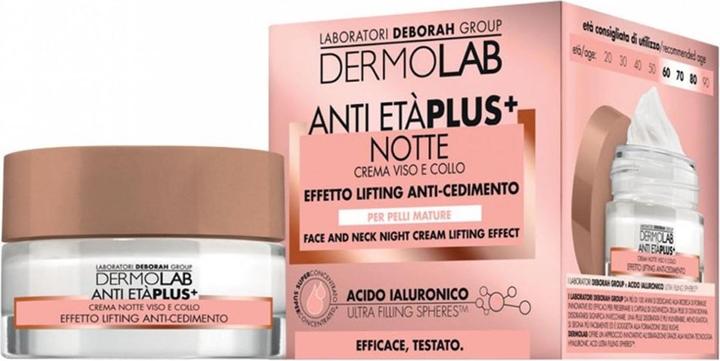 Actual product image Deborah Milano Face And Neck Night Cream, Lifting And Anti-sagging Effect 50ml (50 ml)