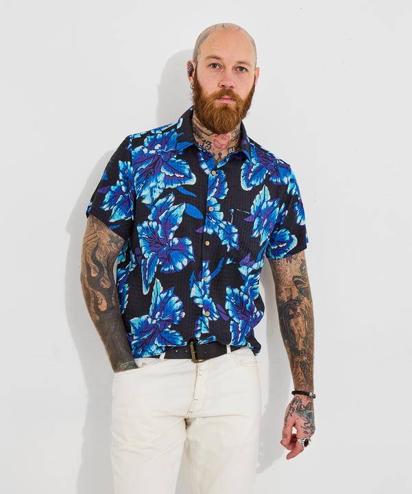 Actual product image Joe Browns Lightweight Textured Floral Short Sleeve Shirt (XL)