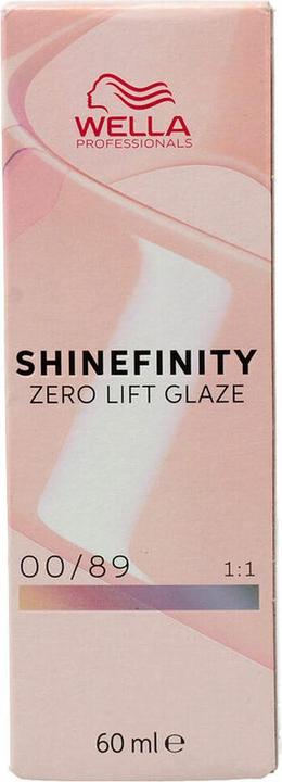 Actual product image Wella Professional Shinefinity Zero Lift Hair Glaze Hair Colour 00/89 Blue Booster 60ml (00, 89)
