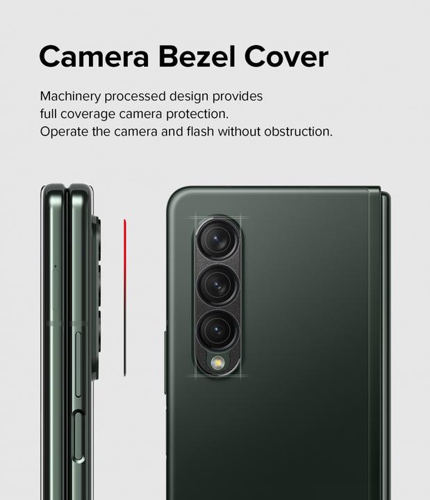 Produktbild Ringke Galaxy Z Fold 3 Camera Styling camera island protector Black (1 Stück, Samsung Galaxy Z Fold3)