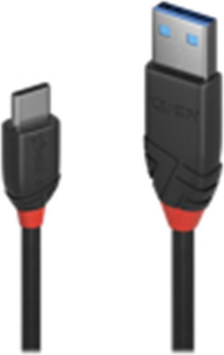 Actual product image Lindy black line (1 m, USB 3.1)