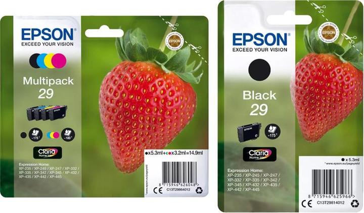 Immagine prodotto Epson 29 - Cartuccia d'inchiostro - Multipack + Nero (EPS T29 Multi)