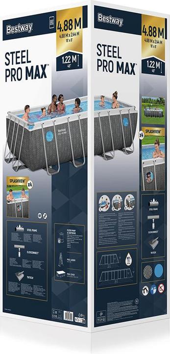 Produktbild Bestway Steel Pro Max RectangularPool488x244x122 (488 x 244 x 122 cm)