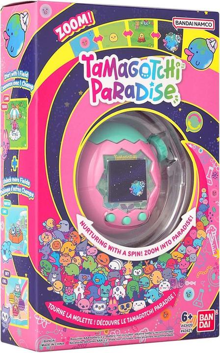 Actual product image Bandai Tamagotchi Paradise Land pink (German, Spanish, Chinese, French, Korean, Japanese, Italian, Portuguese, English)