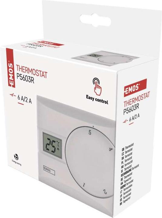 Productafbeelding Emos Kamerthermostaat P5603R, handmatig, bedraad