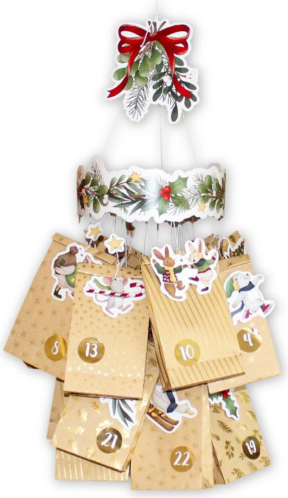 Produktbild Papierdrachen Mobile Adventskalender – Wintertiere