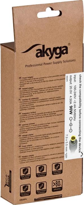 Produktbild Akyga AK-ND-18 - Notebook - Indoor - 100 - 250 V - 55 +/- 5 Hz - 90 W - 20 V (90 W)