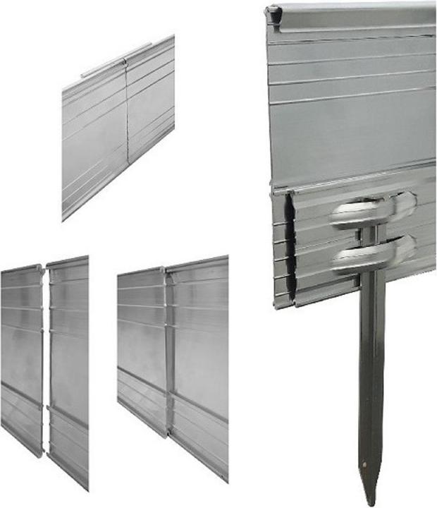 Actual product image Green Split Ultra strong aluminium lawn edging 5m 10m 15m 20m 25m 30m 10100cm or 14x100cm or 24x100cm (100 cm)