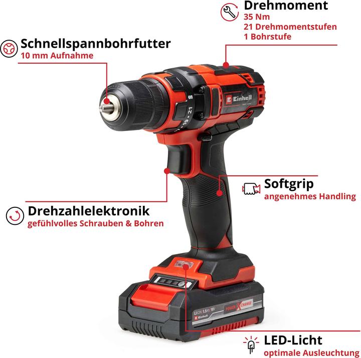 Produktbild Einhell TC-CD 18/35 Li (Akkubetrieb)