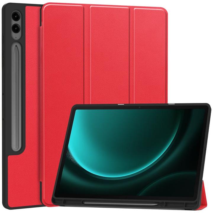 Produktbild Cover-Discount Galaxy Tab S9+ / S9 FE+ - Smart Case Silikon rot (Galaxy Tab S9+, Galaxy Tab S10+, Galaxy Tab S9 FE)