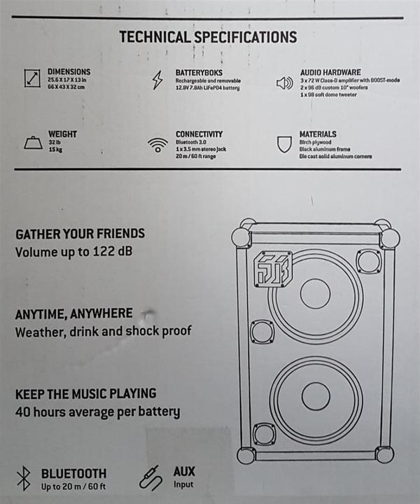 Image du produit Soundboks 2 (40 h, Fonctionnement sur batterie)