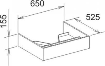 Actual product image Keuco Floor rack X-LINE 1000x250x470mm truffle