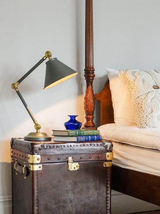 Image du produit Elstead Lighting Provence Element Lampe de table E27 Gris foncé, laiton vieilli (E27)