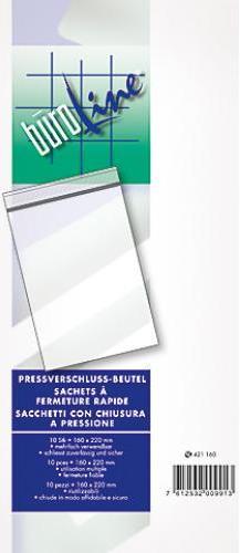 Produktbild BüroLine Pressverschluss Beutel 200x250mm (10 Stück)