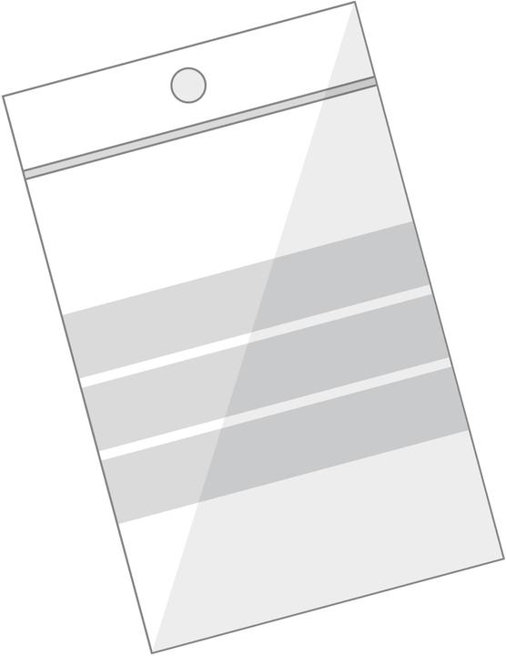 Produktbild BüroLine Pressverschluss Beutel 90x110mm mit Beschriftungsfeld (10 Stück)