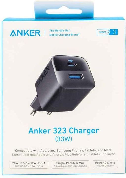 Produktbild Anker 323 Dual-Port 33W Charger, EU Plug (33 W)